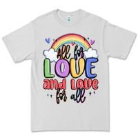 Dove Grey all for love and love for all Premium Tee - MaliasSmallBusiness
