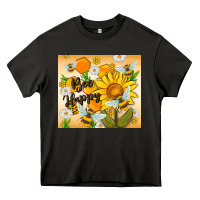 Asphalt bee happy Heavy Core Tee - MaliasSmallBusiness
