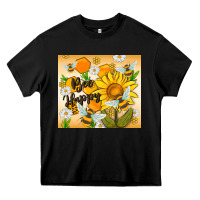 Black bee happy Heavy Core Tee - MaliasSmallBusiness