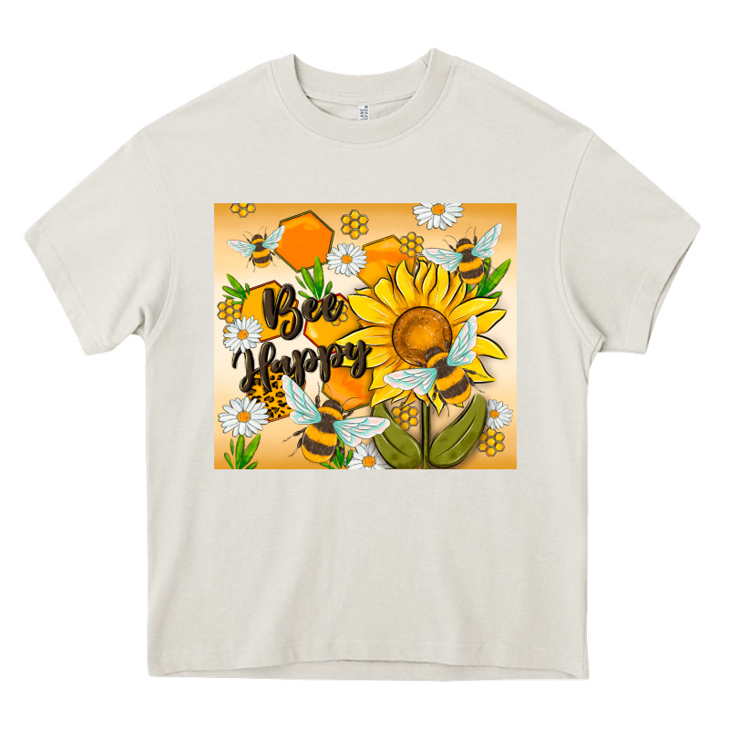Bee Happy Heavy Core Tee by MaliasSmallBusiness | Teevron