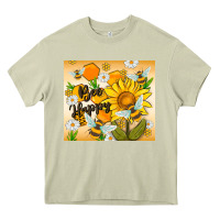 Mossy bee happy Heavy Core Tee - MaliasSmallBusiness