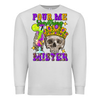 Dove Grey skull pour me something mister Premium Sweatshirt - FaDigitalArtStudio