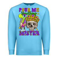 Ocean Blue skull pour me something mister Premium Sweatshirt - FaDigitalArtStudio