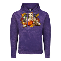 Cloud Purple Fall Barn Owl Vintage Hoodie - LillyAllenDesigns