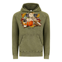 Vintage Olive Fall Barn Owl Vintage Hoodie - LillyAllenDesigns