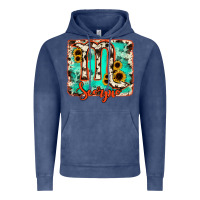 Vintage Denim Scorpio turquoise cowhide Vintage Hoodie - RanaPortraitStore