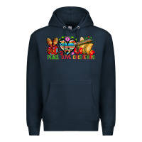 Navy Peace love cinco de mayo Premium Hoodie - FaDigitalArtStudio
