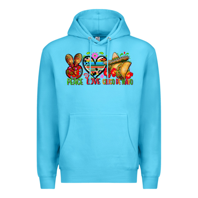 Peace Love Cinco De Mayo Premium Hoodie by FaDigitalArtStudio | Teevron