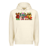 Sandshell Peace love cinco de mayo Premium Hoodie - FaDigitalArtStudio