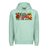 Seafoam Peace love cinco de mayo Premium Hoodie - FaDigitalArtStudio