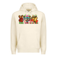 Tofu Peace love cinco de mayo Premium Hoodie - FaDigitalArtStudio