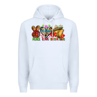 White Peace love cinco de mayo Premium Hoodie - FaDigitalArtStudio
