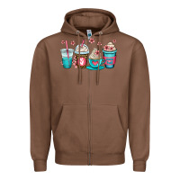 Chestnut mom fuel coffee cups Zipper Hoodie - OliviaCreatesArt
