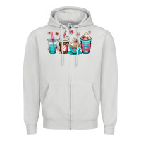 Dove Grey mom fuel coffee cups Zipper Hoodie - OliviaCreatesArt