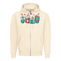 Sandshell mom fuel coffee cups Zipper Hoodie - OliviaCreatesArt