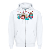 White mom fuel coffee cups Zipper Hoodie - OliviaCreatesArt