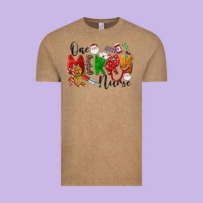One Merry Nurse Vintage Tee Designed By Lillyallendesigns