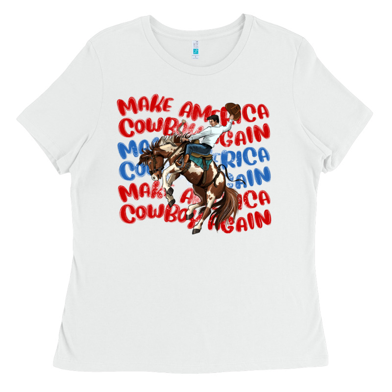 Make America Cowboy Again Ladies Tee by MaliasSmallBusiness | Teevron