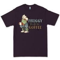 Plum froggy before coffee Premium Tee - MaliasSmallBusiness