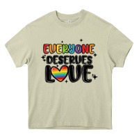 Mossy everyone deserves love Heavy Core Tee - MaliasSmallBusiness