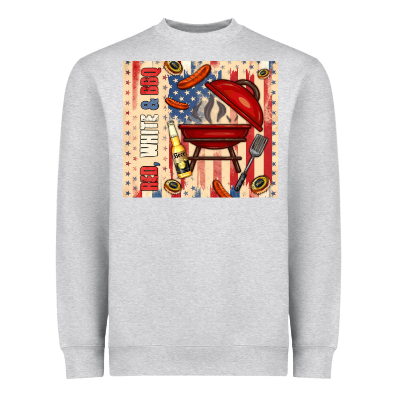 Red White And Bbq Usa Flag Heavyweight Sweatshirt by TumblerDesignByShophia | Teevron