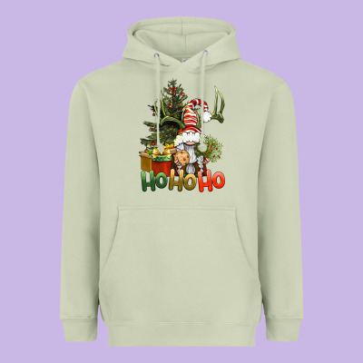 Ho Ho Ho Christmas Gnome Heavyweight Hoodie Designed By Bundleandbundleshop