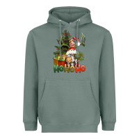 Sage Ho Ho Ho Christmas Gnome Heavyweight Hoodie - BundleAndBundleShop