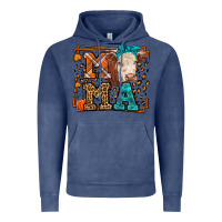 Vintage Denim Western Fall Cow Mama Vintage Hoodie - LillyAllenDesigns