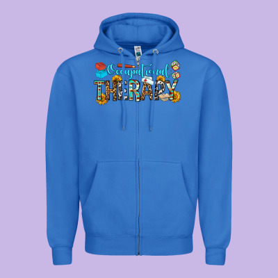 Occupational Therapy Zipper Hoodie Designed By Oliviacreatesart