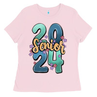 Bubblegum Pink senior 2024 Ladies Tee - MaliasSmallBusiness