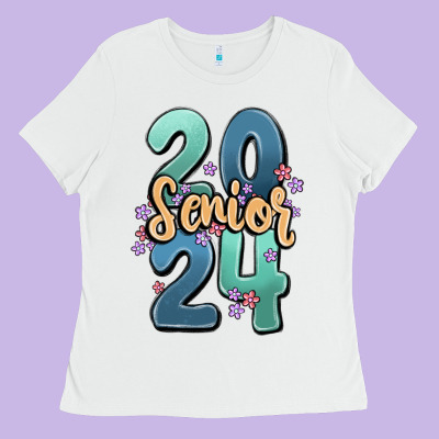 Senior 2024 Ladies Tee Designed By Maliassmallbusiness