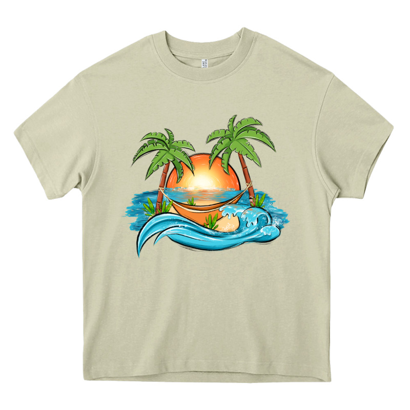 Sunset Beach Scene Heavy Core Tee by MaliasSmallBusiness | Teevron