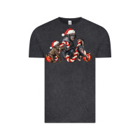 Vintage Black christmas chimpanzee and gorilla Vintage Tee - LillyAllenDesigns