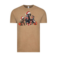 Vintage Coffee christmas chimpanzee and gorilla Vintage Tee - LillyAllenDesigns