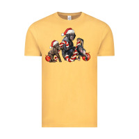 Vintage Mustard christmas chimpanzee and gorilla Vintage Tee - LillyAllenDesigns