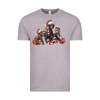 Vintage Zinc christmas chimpanzee and gorilla Vintage Tee - LillyAllenDesigns
