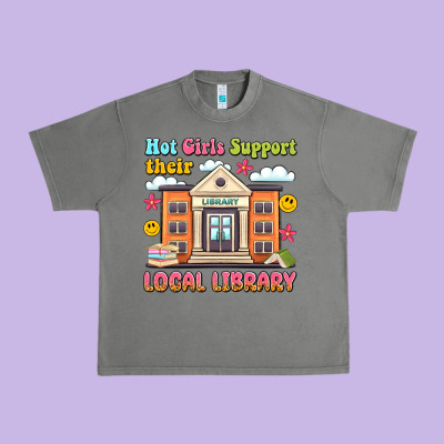 Hot Girls Support Their Local Library Urban Heavy Tee Designed By Artiststas