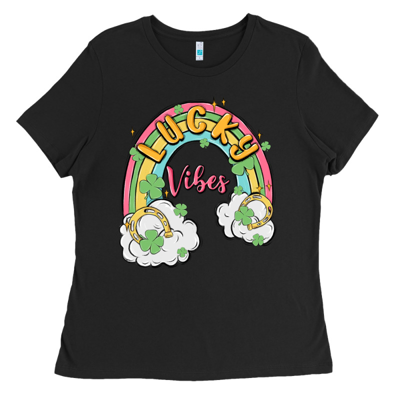 Lucky Vibes Ladies Tee by MaliasSmallBusiness | Teevron