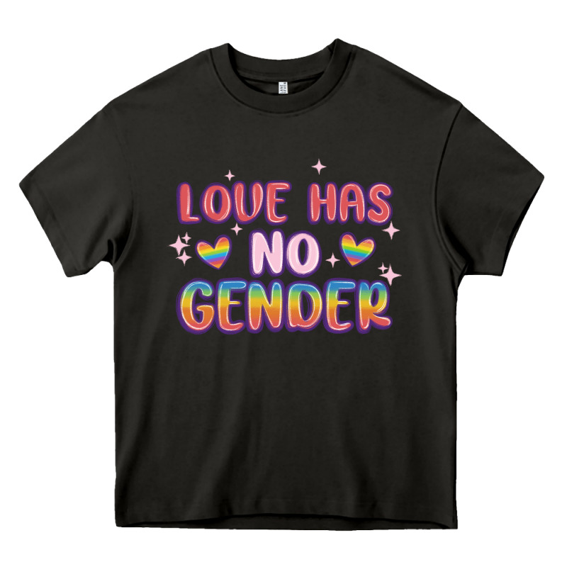 Love No Gender Heavy Core Tee by MaliasSmallBusiness | Teevron