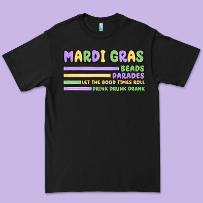 Mardi Gras Beads Premium Tee Designed By Maliassmallbusiness