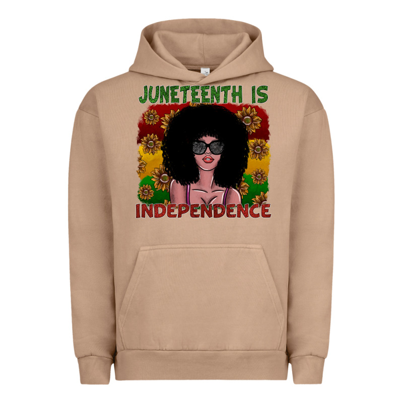 Juneteenth Is Independence Urban Hoodie by SublimationCraftShop | Teevron