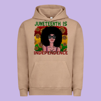 Juneteenth Is Independence Urban Hoodie Designed By Sublimationcraftshop