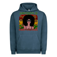 Pigment Midnight Navy juneteenth is independence Urban Hoodie - SublimationCraftShop