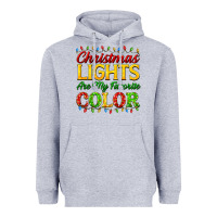 Heather Grey christmas lights are my favorite color Heavyweight Hoodie - FaDigitalArtStudio