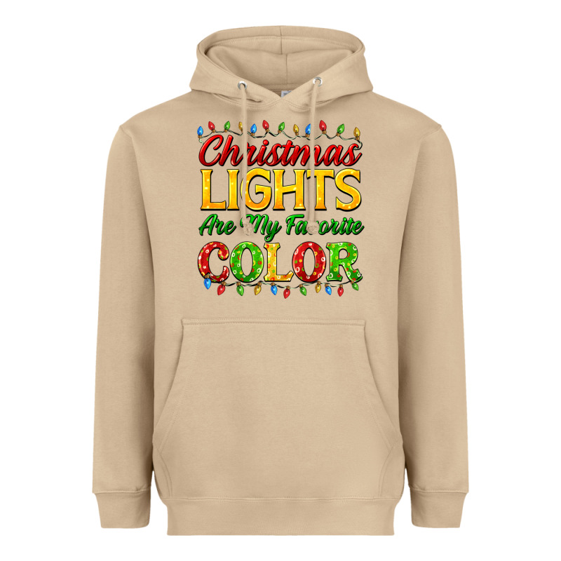 Christmas Lights Are My Favorite Color Heavyweight Hoodie by FaDigitalArtStudio | Teevron