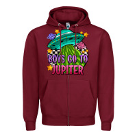 Burgundy boys go to jupiter olıvıa Zipper Hoodie - OliviaCreatesArt