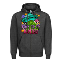 Charcoal Heather boys go to jupiter olıvıa Zipper Hoodie - OliviaCreatesArt