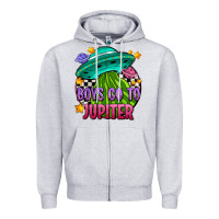 Heather Grey boys go to jupiter olıvıa Zipper Hoodie - OliviaCreatesArt