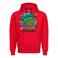 Red boys go to jupiter olıvıa Zipper Hoodie - OliviaCreatesArt