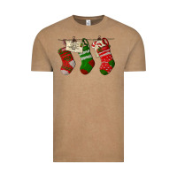 Vintage Coffee Christmas Socks With Santa Letter Vintage Tee - LillyAllenDesigns